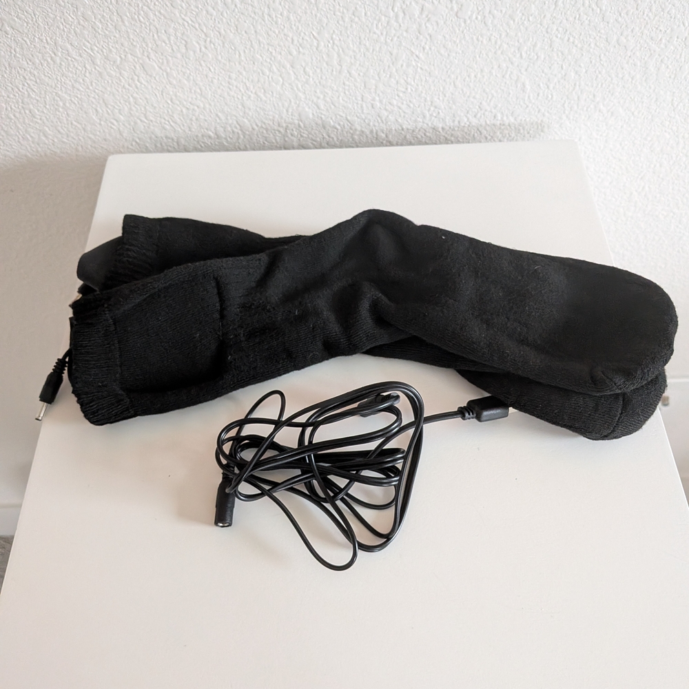 Black Heated Socks with Charger